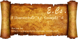 Eibenschütz Csanád névjegykártya